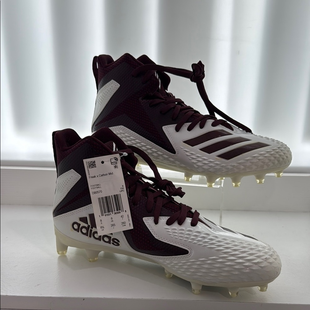 adidas Maroon and White Athletic Shoes